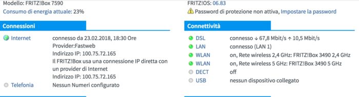 fastweb nel modem