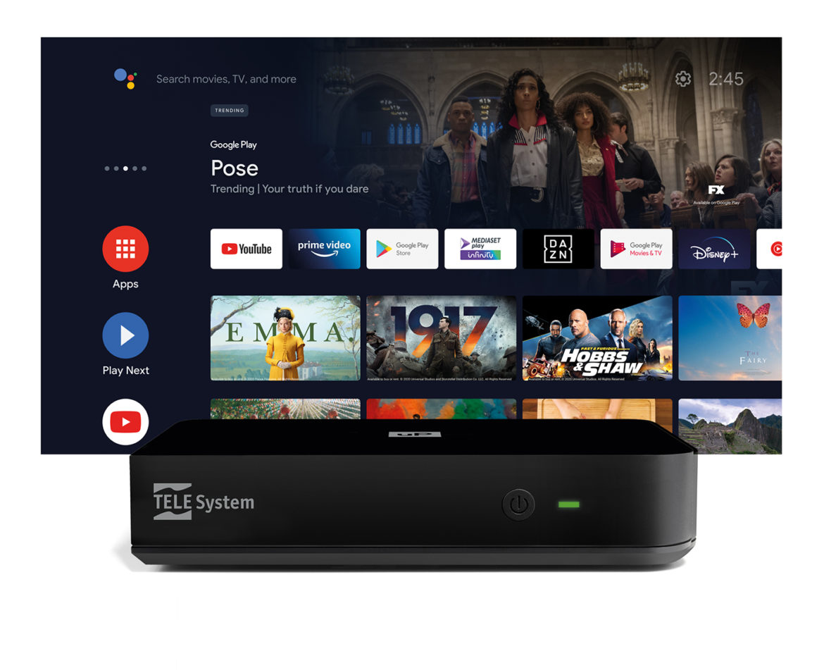 TELE System presenta UP il decoder DVB-T2 con Android TV. – Francesco Renzo